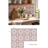 TerraMosaik Fliesenaufkleber selbstklebend – Boho Terrakotta Design für Wand & Boden | Wasserfest | Mediterranes Wohngefühl