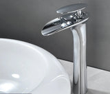 AquaSilva Wasserfall Waschtischarmatur Einhebelmischer – Weiße Mischbatterie | Sanfter Wasserfluss | Modernes Badezimmerdesign