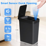 AutoClean 12L Sensor-Abfalleimer berührungslos – automatischer Mülleimer für Küche, Bad und Büro | hygienisch, geruchsarm & modernes platzsparendes Design