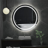 LumiVanta Runder intelligenter LED-Badezimmerspiegel mit Antibeschlag-Funktion – berührungsgesteuerter Lichtspiegel für Badezimmer | dimmbar, 3 Lichtfarben | modernes Premium-Design