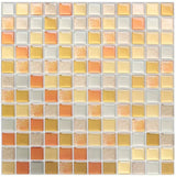 GlasMosaik 3D Wandfliesen selbstklebend – Hochglanz Mosaikoptik für Küche & Bad | Hitzebeständig | Flexible DIY-Gestaltung