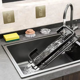 AquaDrain Pro Spülenregal Aluminium – Küchenablage ohne Bohren | Selbstabfließend | Multifunktionales Ordnungssystem