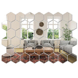 MirrorHex 3D-Spiegel Wandsticker Set – 45-teiliges DIY-Acryl-Dekor