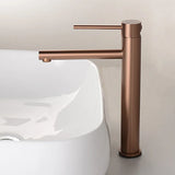 Rosella Glanz Hochwaschtischarmatur – Einhebelmischer in Roségold-Optik | Für Aufsatzbecken | Edles Design & langlebige Technik