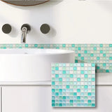 GlasMosaik 3D Wandfliesen selbstklebend – Hochglanz Mosaikoptik für Küche & Bad | Hitzebeständig | Flexible DIY-Gestaltung