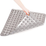SecureFlow Antirutsch-Duschmatte 53x53 cm aus PVC – rutschfeste Sicherheitsmatte für Dusche und Badewanne | starke Saugnäpfe, Schnellentwässerung & hygienischer Komfort