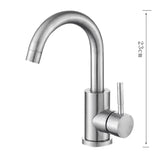 AquaSpin Waschbeckenarmatur Schwarz Nickel – Edelstahl Einhebelmischer | 360° Drehbarer Auslauf | Modernes Bad Design