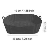CrispForm Premium Silikon-Airfryer-Einsatz – Wiederverwendbare quadratische Backform für Heißluftfritteuse, Ofen & Grill | Antihaft-Backschale aus lebensmittelechtem Silikon