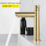 PureSteel Kaltwasser-Armatur – Edelstahl Waschtischmischer mit Einhebel-Design