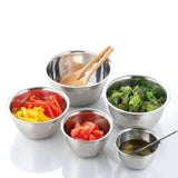 Edelstahl-Mixschüssel-Set Profi-Qualität – Stapelbare Küchen- & Campingschüsseln | Rostfreie Rührschalen | Platzsparendes Mehrzweck-Set für Küche & Outdoor