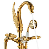 Regalia Classic Wannen- & Duscharmatur mit Zweigriff – Messingarmatur zur Wandmontage | Präzise Temperatursteuerung | Edles Gold-Finish
