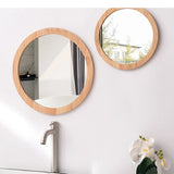 NATURALEO Wandspiegel mit Holzrahmen – Dekorativer Bad- & Schminkspiegel | Klare Reflexion | Zeitloses Wohnaccessoire
