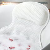 SpaRelax Luxus-Badewannenkissen mit 3D-Air-Mesh – ergonomische Nacken- & Rückenstütze | atmungsaktiv, saugstark haftend & maschinenwaschbar