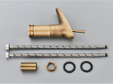VintageStream Waschbeckenhahn Bronze – Wasserfall Armatur Messing | Einhebel Mischbatterie | Klassisches Bad Upgrade