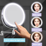 LumiFlex Wiederaufladbarer Wand-Schminkspiegel – 20 cm LED-Schminkspiegel