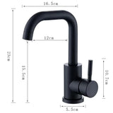 AquaSpin Waschbeckenarmatur Schwarz Nickel – Edelstahl Einhebelmischer | 360° Drehbarer Auslauf | Modernes Bad Design