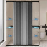 AquaFold Magnet Duschvorhang faltbar – Wasserdichter Spritzschutz für Walk-in-Duschen | Platzsparend | Magnetische Abdichtung