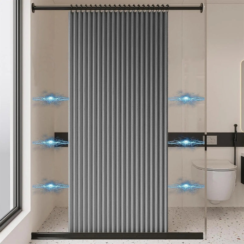 AquaFold Magnet Duschvorhang faltbar – Wasserdichter Spritzschutz für – SanitaerDeal CH