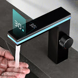 ThermoLuxe Digital Waschtischarmatur Einhebelmischer – LED Temperaturanzeige Mischbatterie | Intelligente Steuerung | Modernes Baddesign