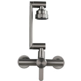 AquaFlex Vierstrahl Wandmischer – Edelstahlarmatur mit flexiblem 360° Auslauf für Küche und Bad