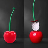 CherryClean WC-Bürstengarnitur Standmodell – Toilettenbürste im Kirschdesign | Dekorativ & Hygienisch | Originelles Badaccessoire