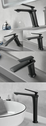 Designer Badarmatur Waschbecken – Einhebelmischer | Warm Kalt Wasserhahn | Stilvolles Luxus Upgrade