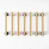 MARBLEA Nordic Möbelgriff – Marmor & Messing | Skandinavischer Designgriff für Schränke & Schubladen
