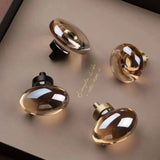 CRYSTELLA Möbelknopf Kristall Champagner – Schrankknopf mit Goldbasis | Glamour Design | Elegantes Möbel-Upgrade