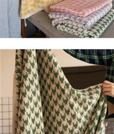 COTONIQUE Hahnentritt Gesichtstuch Baumwolle – Jacquard Handtuch | Saugstark & Hautfreundlich | Vintage Design