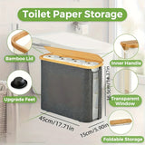 CleanStore WC-Papier Aufbewahrungsbox mit Deckel – Geschlossener Toilettenpapier Behälter | Hygienische Lagerung | Platzsparendes Design