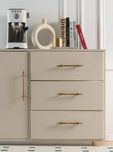 BRONZARO T-Stab Möbelgriff aus Messing – Antik Bronze Schrankgriff 128 mm | Robuste Qualität | Zeitloses Design