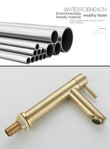 PureSteel Kaltwasser-Armatur – Edelstahl Waschtischmischer mit Einhebel-Design