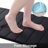 CloudComfort Memory-Schaum Badematte – rutschfeste & wasserabsorbierende Badezimmermatte | extra weich, maschinenwaschbar & modernes 3D-Streifendesign