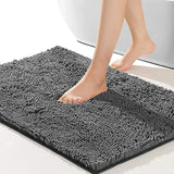 VelouraSpa Chenille-Badematte Premium – Flauschige Duschmatte | Rutschhemmend | Maximale Saugkraft