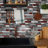 MarbleStyle Premium Marmoroptik Wandaufkleber Schwarz-Weiß Selbstklebend – Wasserfeste Fliesenfolie 1/6/12er Set | Elegante Design-Wandverkleidung für Küche & Bad | Hitzebeständige PVC Fliesensticker