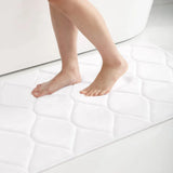 VelourStep Bodenmatte Luxus – Memory-Schaum Badteppich | Extra Weich & Sicher | Hoch Saugfähige Fußmatte