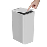 CleanPress 10L Badezimmer-Abfalleimer mit Druckdeckel – kompakter Hygieneeimer für Bad und Wohnräume | geruchsisolierend, modern & platzsparend