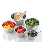Edelstahl-Mixschüssel-Set Profi-Qualität – Stapelbare Küchen- & Campingschüsseln | Rostfreie Rührschalen | Platzsparendes Mehrzweck-Set für Küche & Outdoor