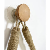 RopeStyle Handtuch- und Toilettenpapierhalter – Bohrfreie Wandhalterung im natürlichen Boho-Design
