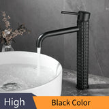 DIAMORA Design Waschtischarmatur Schwarz – Einhebelmischer aus Messing | Luxuriöser Wasserhahn | Elegantes Badezimmer-Highlight