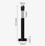 BronzoGrip Türstopper aus Massivmessing – Gerändelter Wand- & Bodenpuffer | Antikoptik | Robuster Türschutz