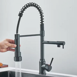 AureoFlex Design Küchenarmatur – Edler Einhebelmischer mit ausziehbarer Brause und schwenkbarem