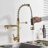 AureoFlex Design Küchenarmatur – Edler Einhebelmischer mit ausziehbarer Brause und schwenkbarem