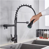 AureoFlex Design Küchenarmatur – Edler Einhebelmischer mit ausziehbarer Brause und schwenkbarem