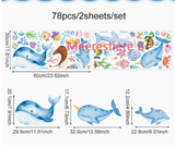 OceanDream Premium Meerestiere Wandtattoos Kinderzimmer & Bad PVC – Selbstklebende Unterwasser Wandaufkleber mit Delfin, Schildkröte & Fisch | Kreative Kinder Wanddeko rückstandslos entfernbar | Fantasievolle Raumgestaltung