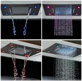 ThermoLux Einbau-Duscharmatur mit Temperaturanzeige – Thermostatmischer aus Messing | Konstante Wassertemperatur | Schwarzes Design