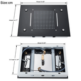 ThermoLux Einbau-Duscharmatur mit Temperaturanzeige – Thermostatmischer aus Messing | Konstante Wassertemperatur | Schwarzes Design