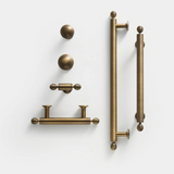 REGALIA Messing Möbelgriffe Antik – Schrank- & Schubladengriffe 128 mm | Edles Design | Langlebige Qualität