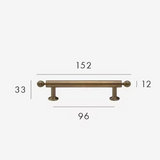 REGALIA Messing Möbelgriffe Antik – Schrank- & Schubladengriffe 128 mm | Edles Design | Langlebige Qualität