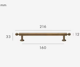 REGALIA Messing Möbelgriffe Antik – Schrank- & Schubladengriffe 128 mm | Edles Design | Langlebige Qualität